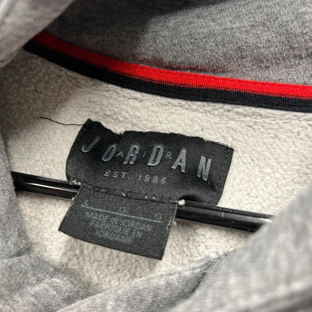Jordan Mens Large Grey Jumpman Air Pullover Hoodie Sweatshirt 1745